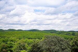 Scenic view of mountains against sky. Nature photography photo