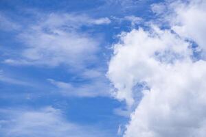 Aerial view of clouds against the blue sky. Space for text photo