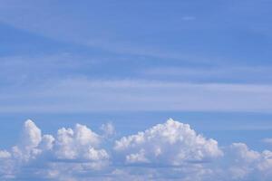 Aerial view of sky seen through the airplane window photo