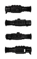 Modern monocular thermal imager isolate on a white background. A device for fixing thermal radiation. photo