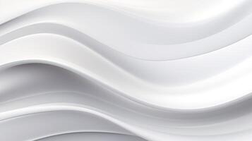 Abstract soft shiny white gray wavy line background graphic design. Elegant white gray modern architecture art. Blurred backdrop effect back photo