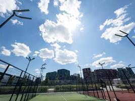 concepto de deporte y Deportes estilo de vida - tenis padel foto