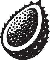 fruta de huevo, silueta, negro color silueta vector