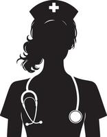 nurses silhouette art vector