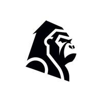 diseño de logotipo de gorila vector