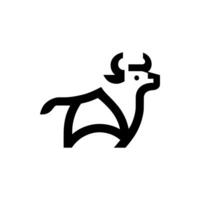 Bull logo design vector