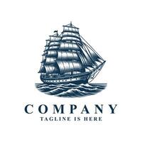 Sailboat logo design vector