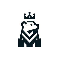 diseño de logotipo de oso vector
