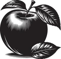 cangrejo manzanas, Fruta silueta, negro color silueta vector