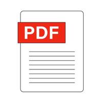 PDF file icon. PDF data. vector