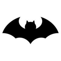 Simple bat silhouette icon. vector