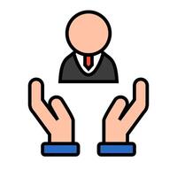 Person supporting politician Icon. Support. vector