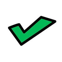 Modern check mark icon. Success or authentication icon. vector