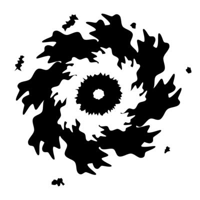 Black hole silhouette icon.