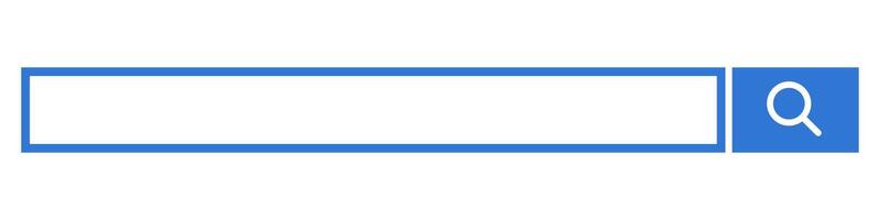 Blue Internet search bar. Search box with blank space. vector