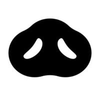 Pig nose silhouette icon. Snout icon. vector