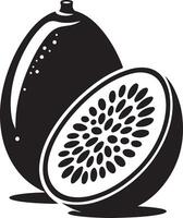 fruta de huevo, silueta, negro color silueta vector