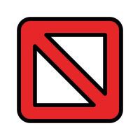 Square prohibition icon. Regulation or restriction icon. vector