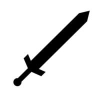 Sword silhouette icon. Attack silhouette icon. vector