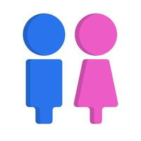 Modern male and female restroom icons. vector
