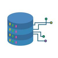 Modern connected server icon. vector