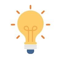Hint light bulb icon. vector