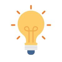 Hint light bulb icon. vector