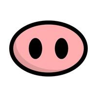 Pig nose icon. Snout icon. vector