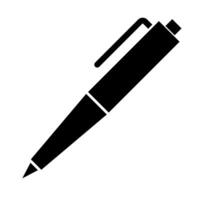 Ballpoint pen silhouette icon. vector