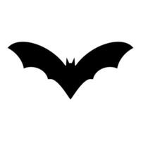 Flying bat silhouette icon. vector