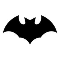 Flying bat silhouette icon. vector