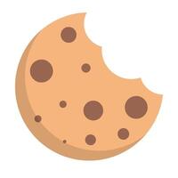 Chocolate chip cookie icon. vector