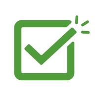 Simple emphasized check box icon. vector