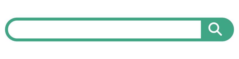 Green search bar. Green search box. vector