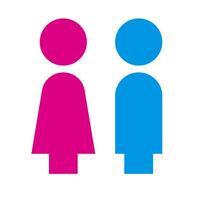 Female restroom and male restroom icons. vector