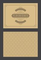 Vintage ornament greeting card calligraphic ornate swirls and vignettes frame design template vector