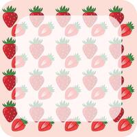 Strawberry abstract hand drawn background for typography, textiles or packaging design. For wrapping paper. Ideal for wallpaper, surface textures, textiles. vector