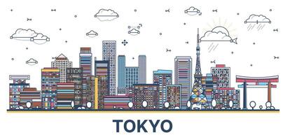 Tokyo Japan city skyline. vector