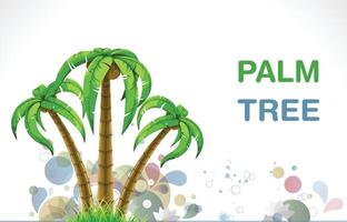 Palm tree. tropical background with palm tree vector