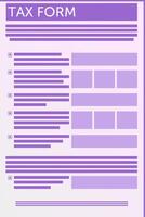 Tax Form Symbol isolated. Web Flat Application. Graphic Pictogram of Taxes Finance Report. vector