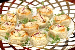 Vol au Vent stuffed with mayonnaise photo