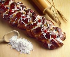 sweet bread with candied fruit photo