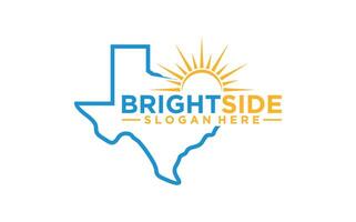 Texas bright side logo design vector