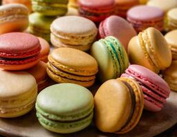 Colorful Assortment of Macarons photo