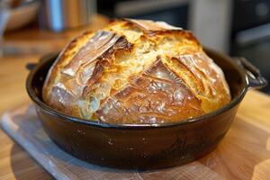 freshly baked bread . photo