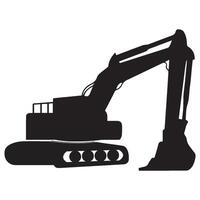 Excavator heavy equipment vehicle icon vector