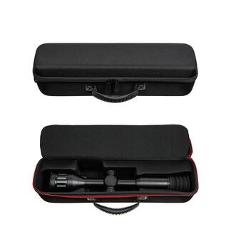 moderno francotirador alcance en un blanco antecedentes. óptico dispositivo para puntería y disparo a largo distancias visión con incorporado térmico reproductor de imágenes aislar en un blanco espalda foto