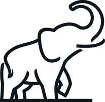 elefante icono logo vector