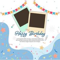 Birthday photo Frame template for birthday occasion vector