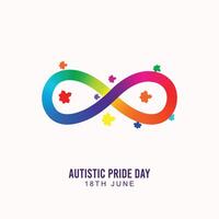 Autistic Pride Day, Post, . Autistic Pride Day Poster, background, Template. June 18. illustration. vector